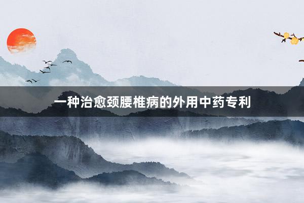 一种治愈颈腰椎病的外用中药专利